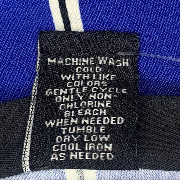 Ashley Steward NWT Skirt Vertical Strapped Blue and White Front Pockets Size 24 - Picture 7 of 8